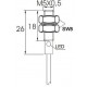 Indukční snímač MB526PFA, M5, 0,8mm, PNP, NO