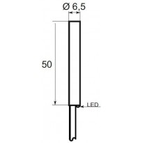 Indukční snímač B01G6.51.5PO, Ø6,5, 1,5mm, PNP, NO