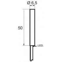 Indukční snímač B01G6.51.5PO, Ø6,5, 1,5mm, PNP, NO