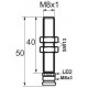 Indukční snímač B0383PCV6, M8, 3mm, PNP, NC