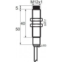 Indukční snímač B01EG124PO, M12, 4mm, PNP, NO