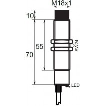 Indukční snímač C01EG188AO, M18, 8mm, NO