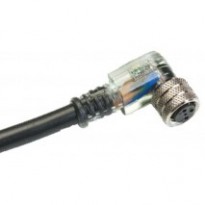 Kabel s konektorem 4030P1P02M020, M8, 3pin, úhlový, samice, 2m